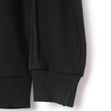 70-80s Vintage adidas  EIN SCHWAHN Button Knit Jacket Black (Made in West Germany)