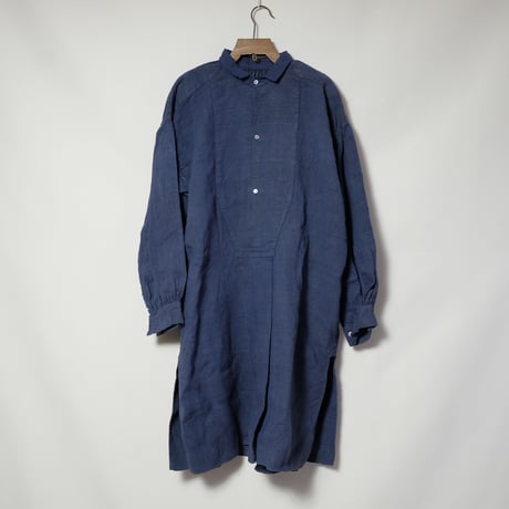 1900s Indigo Linen Grand pere Blue