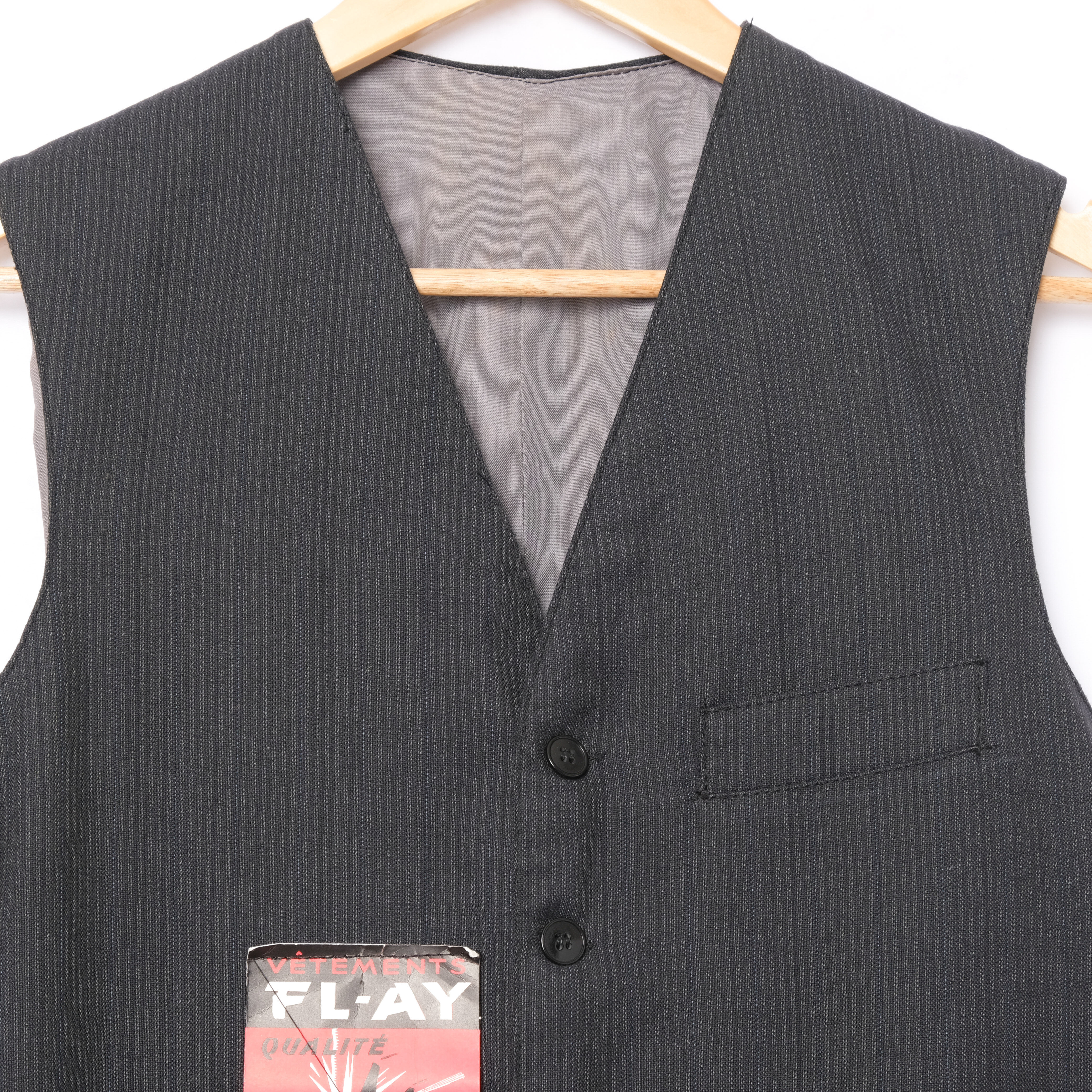 40s France Vintage FL-AY Wool Gilet Dead Stock