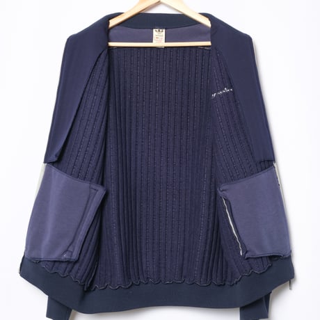 70-80s Vintage adidas Track Jacket Grey × Navy (Made in West Germany)