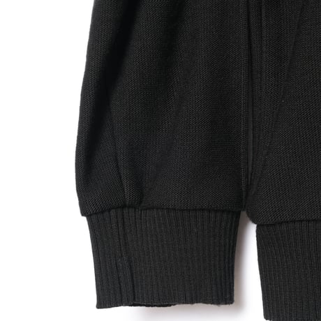 70-80s Vintage adidas  EIN SCHWAHN Button Knit Jacket Black (Made in West Germany)