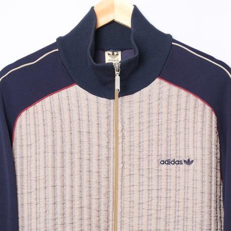 70-80s Vintage adidas Track Jacket Grey × Navy (Made in West Germany)