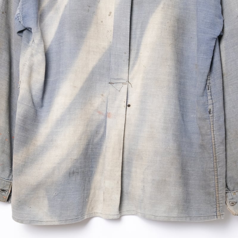 French Army Blue Cotton Twill Bourgeron Jacket