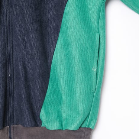 80s Vintage adidas Ventex Track Jacket Navy × Green × Purple (Made in France)