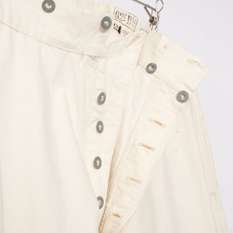 -30s French Army  Cotton Bourgeron Trousers Metal Button