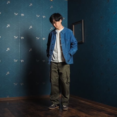 40-50s Blue Moleskin Jacket