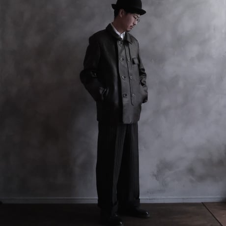 50-60sFrench Vintage Leather Jacket (Corbusier Jacket)Brown Dead Stock