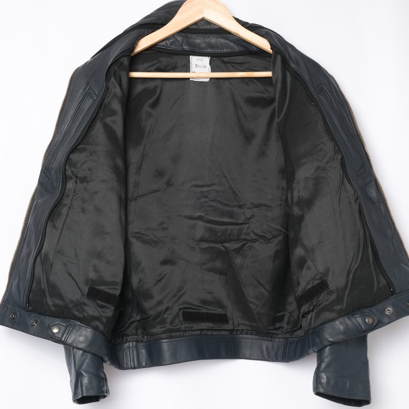 French Army Pilot Leather Jacket (Navy) Size96M