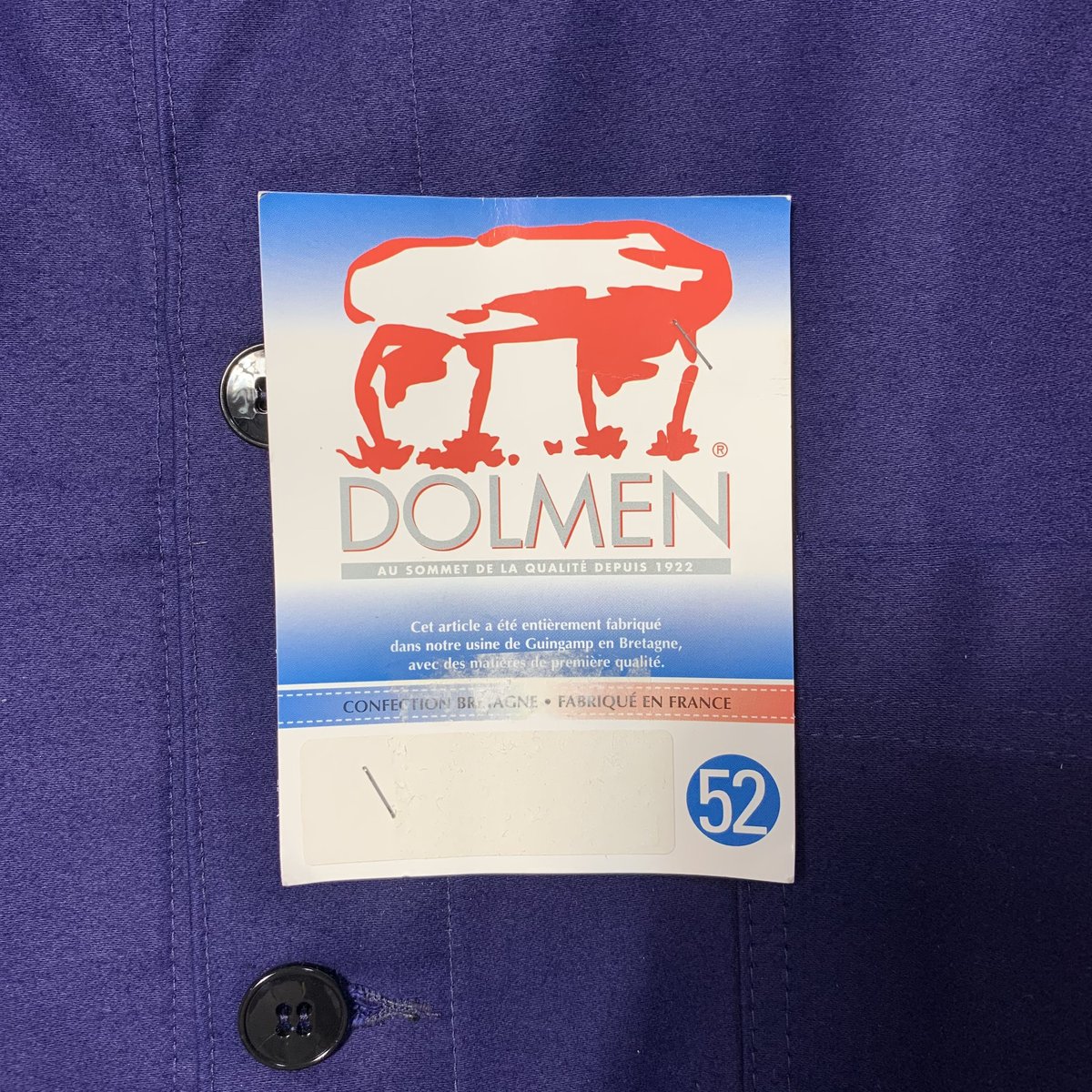 DOLMEN Dead Stock French Work Jacket Size 52 |