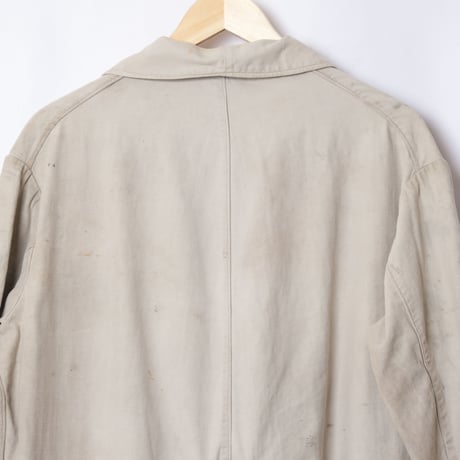 30s−40s French Vintage Cotton Twill Jumpsuit