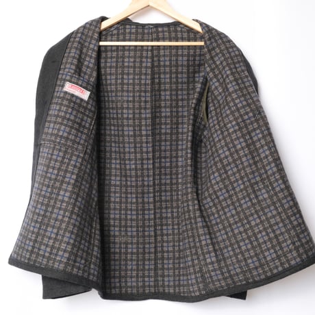 50-60s France Vintage Pascal Herringbone Wool Farmers Work Jacket