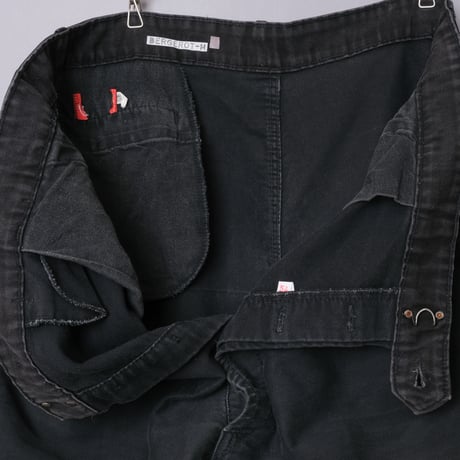 50s-60s Adolphe Lafont  Black Moleskin Work Trousers