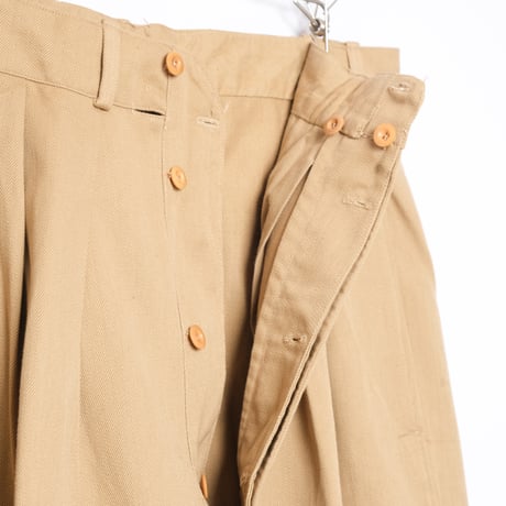 40s French Army FTEO Chino Trousers Size 86M Dead Stock