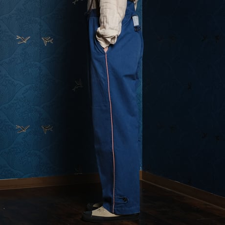 -30s France Vintage Fireman HBT Cotton Trousers