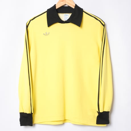 70-80s Vintage adidas Ventex Game Shirt Yellow × Black (Made in France)