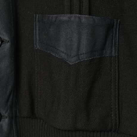 70-80s Vintage adidas  EIN SCHWAHN Button Knit Jacket Black (Made in West Germany)