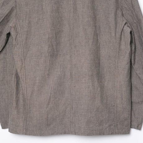50-60s France Vintage Canvas Black Chambray Tailored Jacket 52