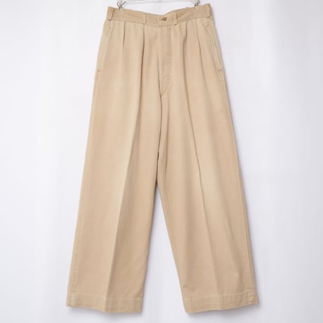 40s French Army FTEO Chino Trousers Size 88M(11)