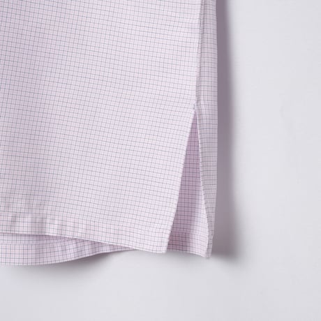 00s- Charvet Checked Cotton shirt Pink（Made in France）