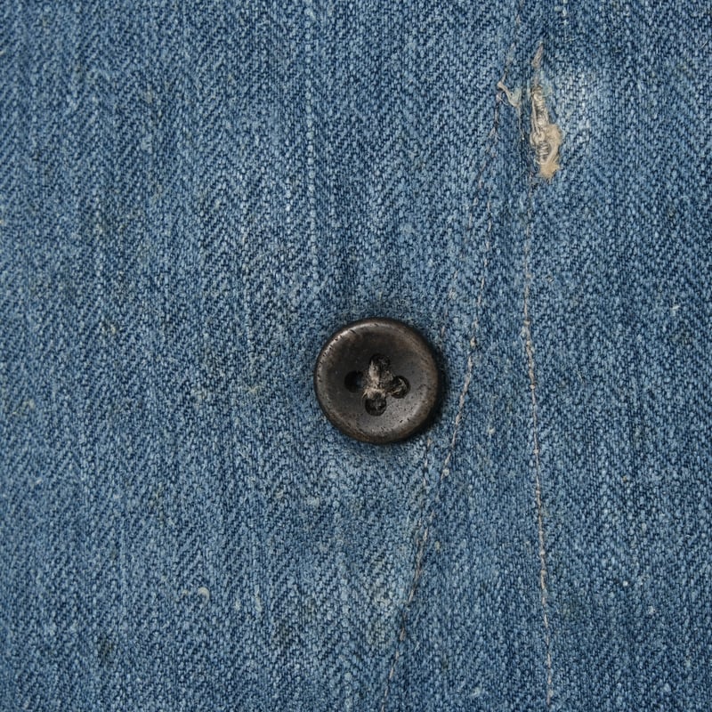 French Army Indigo Linen HBT Mechanic Double-Br