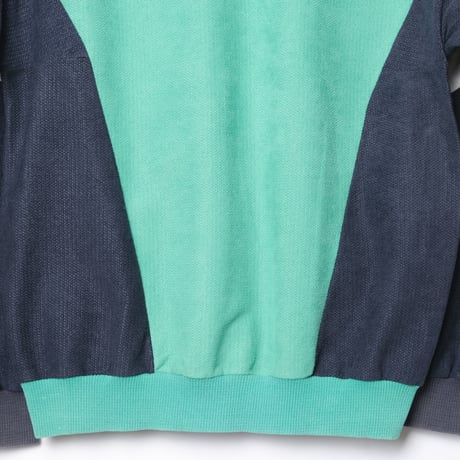 80s Vintage adidas Ventex Track Jacket Green × Navy × Light Gray (Made in France)