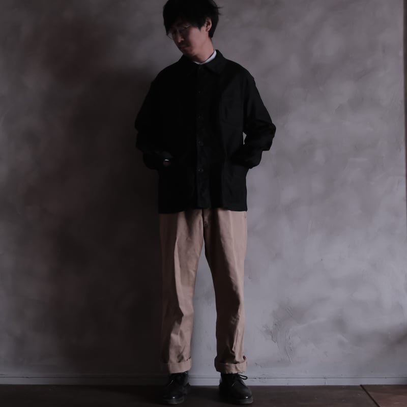 40-50s Le Mont St Michel Black Moleskin Jacket 40-50s Le Mont St Michel Black Moleskin Jacket