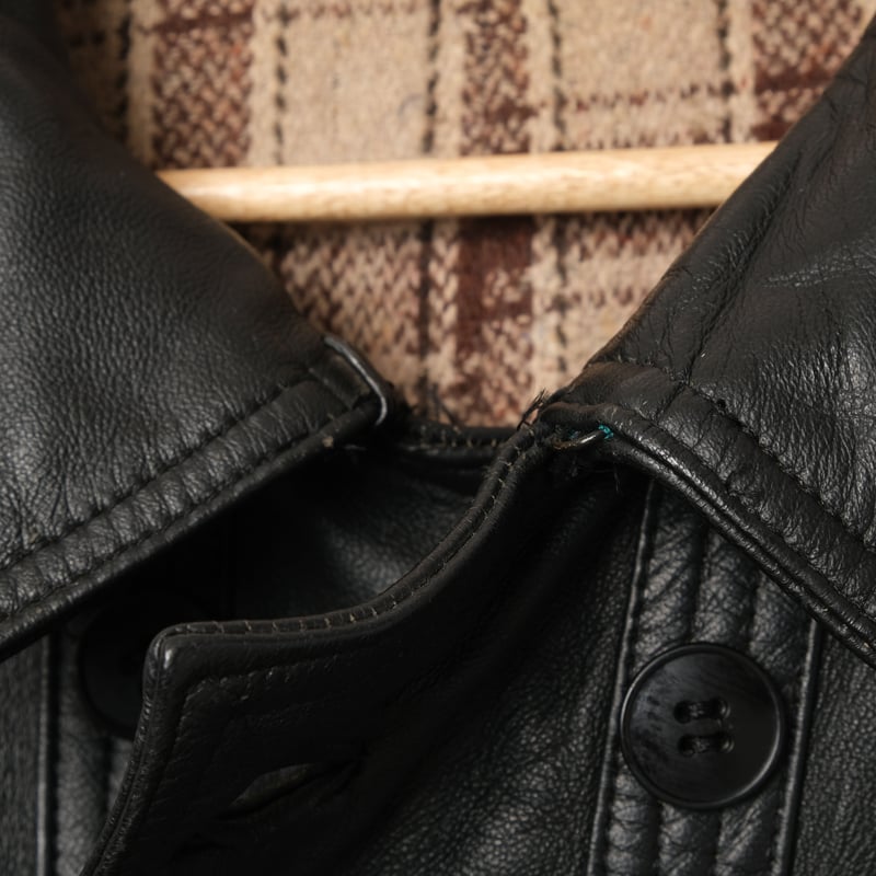 70s-80s French Vintage Leather Jacket (Corbusie