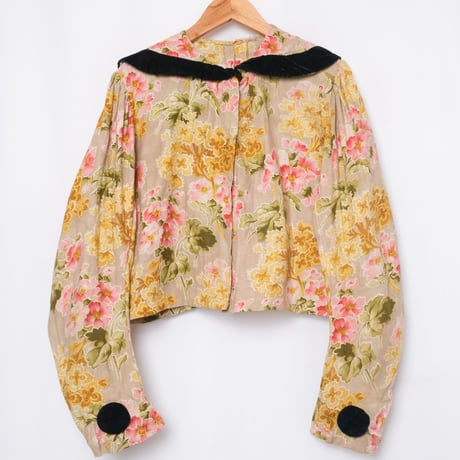 Early 1900s France Antique Floral Jacket