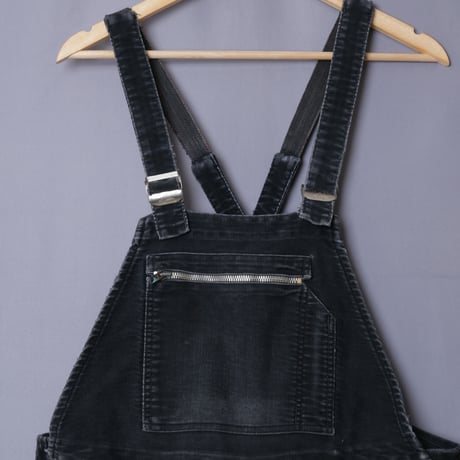 40-50s Le Mont St Michel  French Work Black Moleskin Overalls Size52C