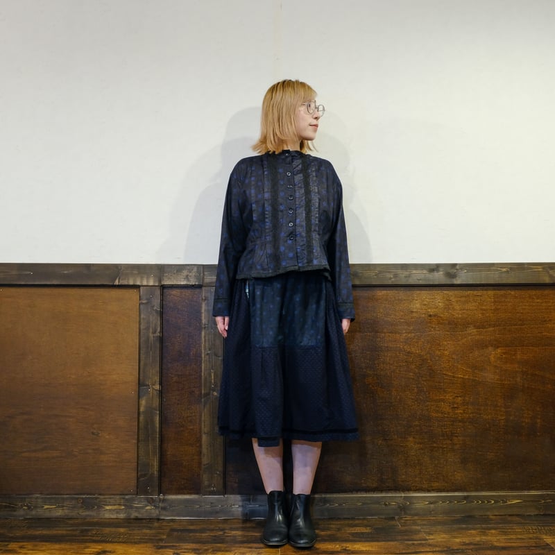 1940s Hungarian Vintage indigo Cotton Skirt 1 1940s Hungarian Vintage indigo Cotton Skirt 1