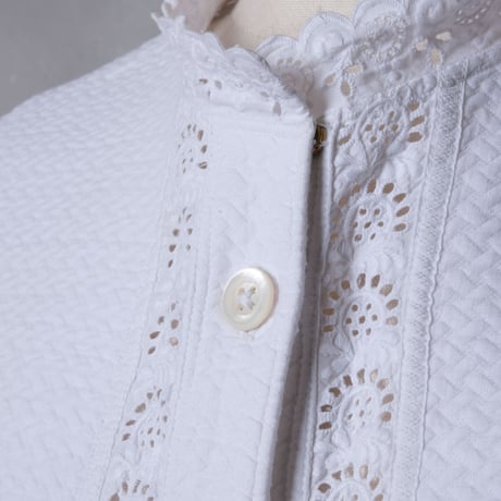 Germany Antique  Cotton Pique Cardigan