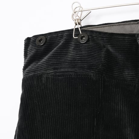 40-50s  France Vintage VETVOR Black Corduroy Trousers Dead Stock