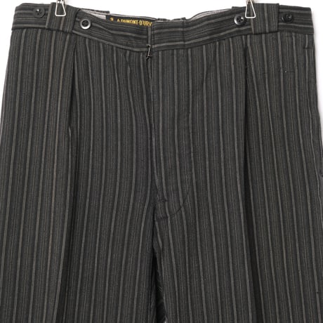 40-50s French Vintage  Dumont d'Urville Stripe Wool Trousers