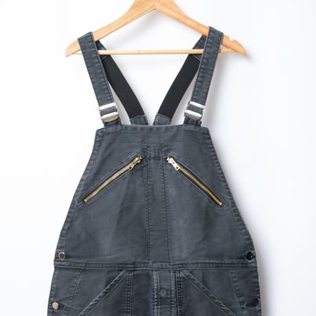 60-70s Adolphe Lafont  Black Moleskin Work Overalls