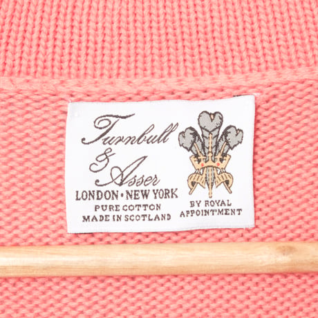 00s- Turnbull&Asser Cotton Knit Sweater（Made in Scotland)