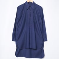 40-50s France Vintage Blue Granpa Shirt