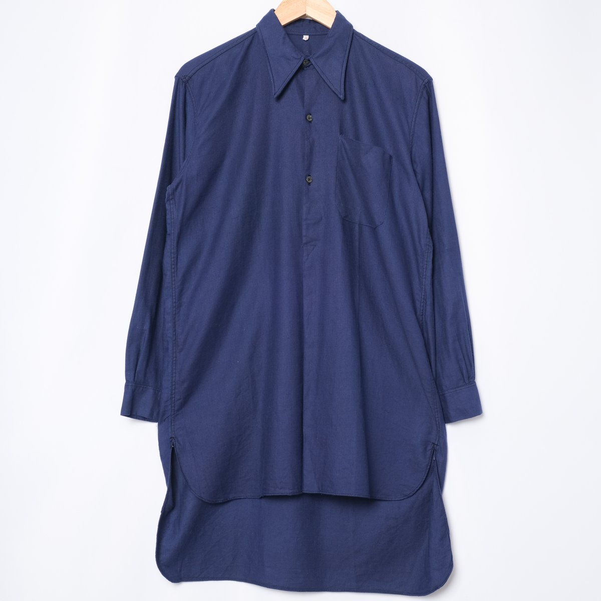 40-50s France Vintage Blue Granpa Shirt | Ugla 