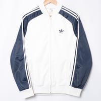 70-80s Vintage adidas Ventex ATP Track Jacket White × Navy (Made in France)