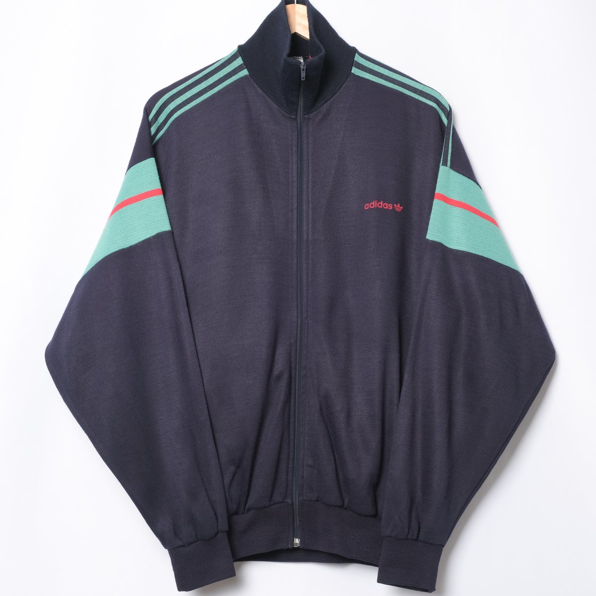 レアモデル！adidas Ventex Knit Track Jacket 80s Vintage adidas Ventex Knit Track Jacket Nav