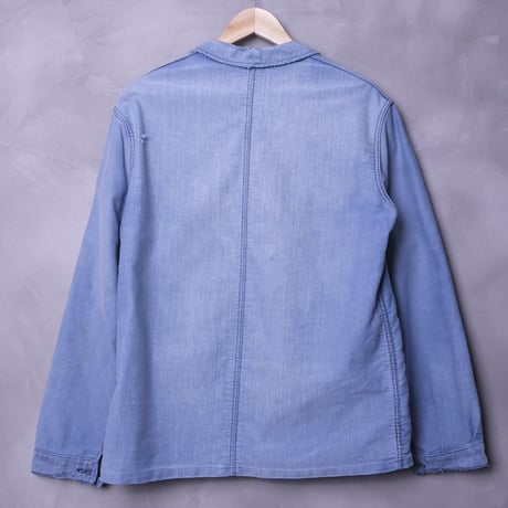 50-60s Adolphe Lafont  Blue Moleskin Jacket Size 46