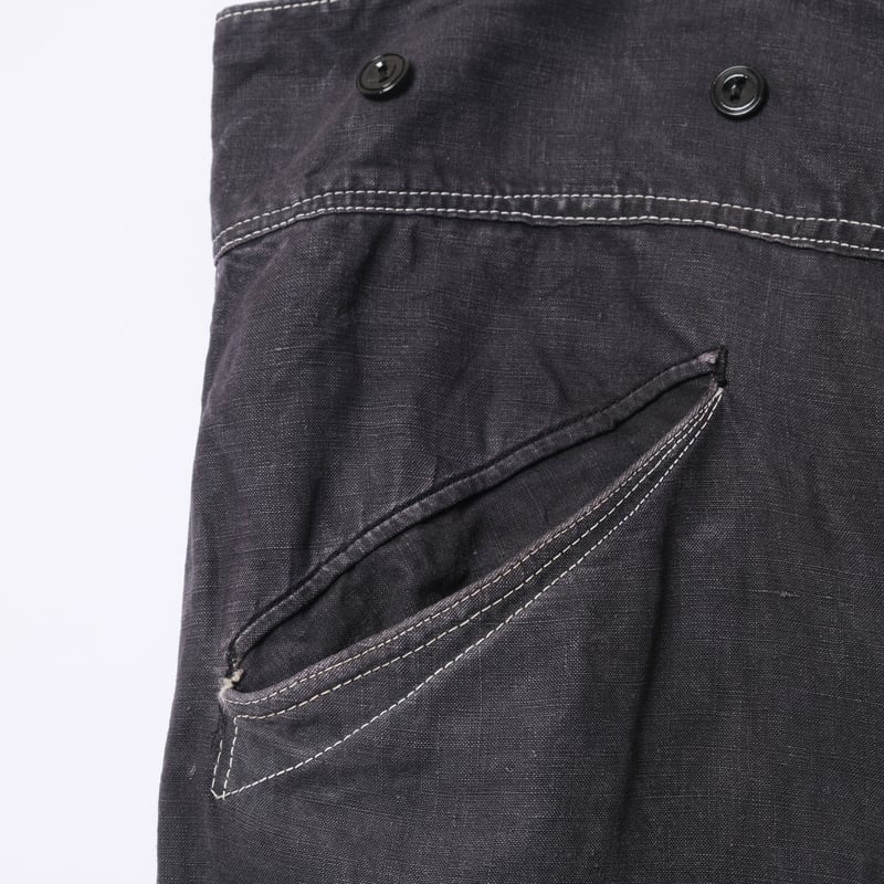30-40s France Vintage SALASHE Black Linen Maq