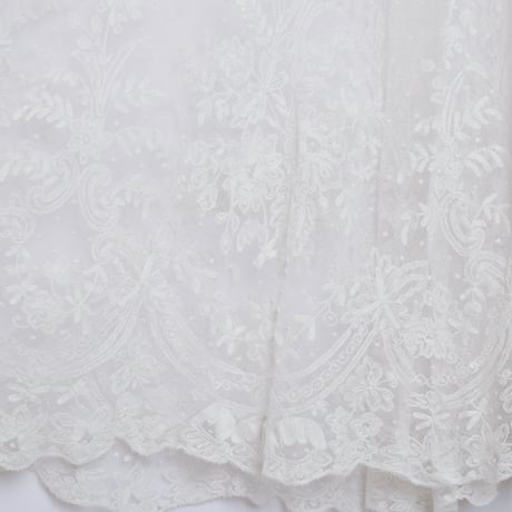 ~1940s  French Vintage Linen Church Smock