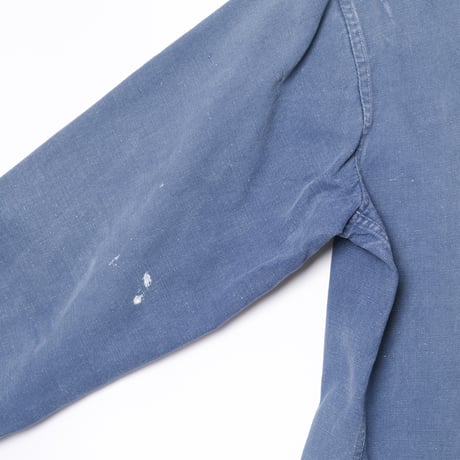 30-40s France Vintage Le Francais Blue Cotton Twill Work Jacket
