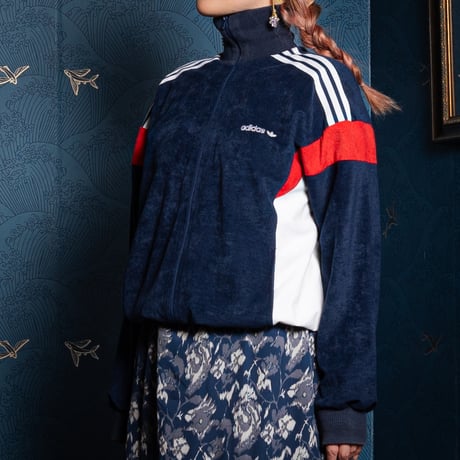 80s Vintage adidas Ventex Track Jacket Model Challenger Navy × Red (Made in France)168
