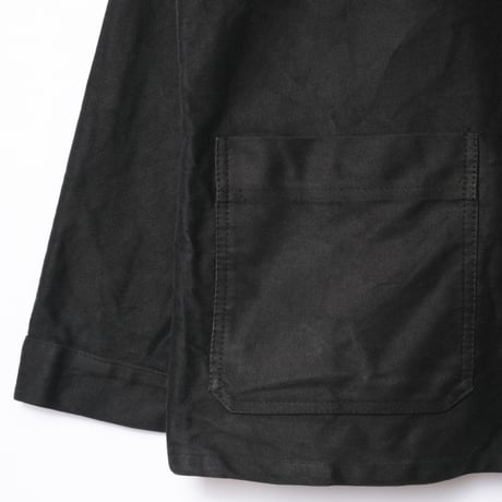 50-60s France Vintage DOLMEN Black Moleskin Jacket