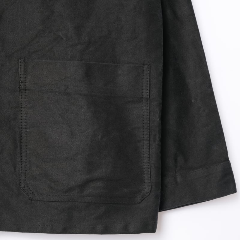 上品に　80s　フランス製　dolmen　ブラックモールスキン　アート刺繍　黒 50-60s France Vintage DOLMEN Black Moleskin Jac