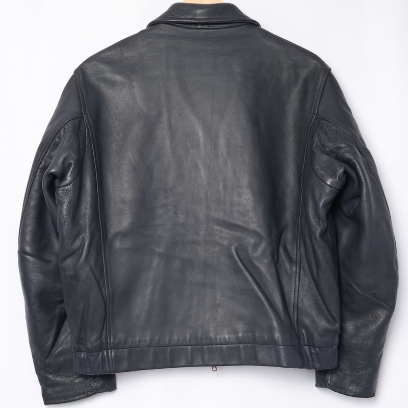 French Army Pilot Leather Jacket (Navy) Size96M