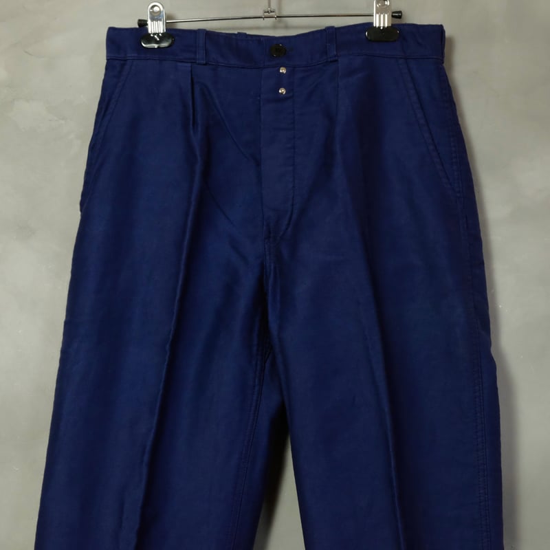 50s-60s MONT-ROUGE Moleskin Work Trousers Mint