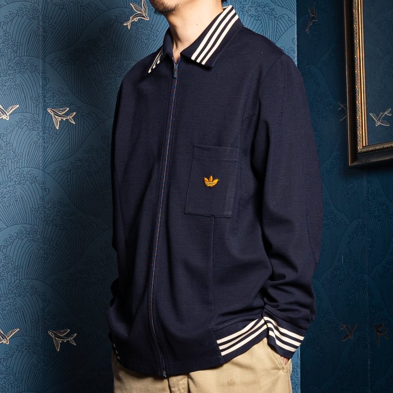 70s Vintage adidas Knit Track Jacket Navy | Ugl