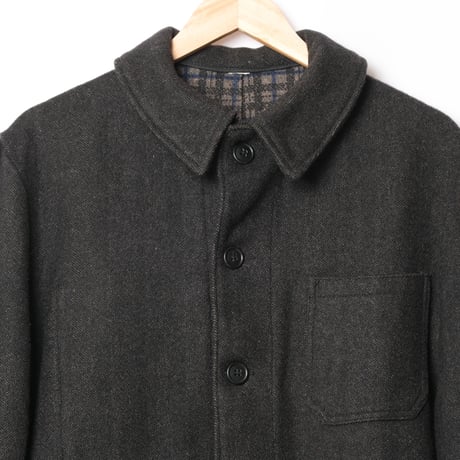 50-60s France Vintage Pascal Herringbone Wool Farmers Work Jacket